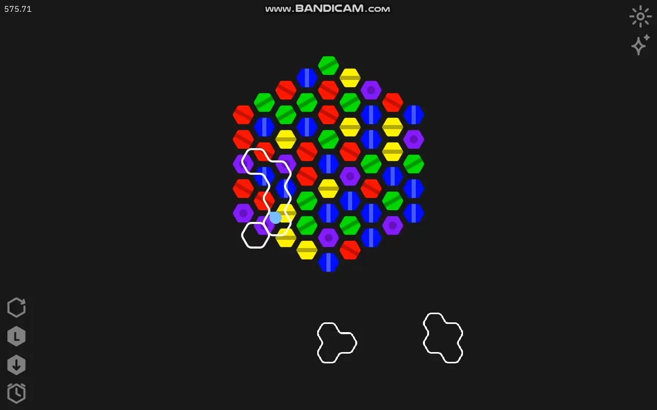 중력 모드가 활성화되어 있다.